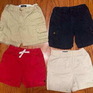 Ralph Lauren Polo Boy Shorts Bundle 4pc 3T & 18M Cargo Chino Red Navy Khaki